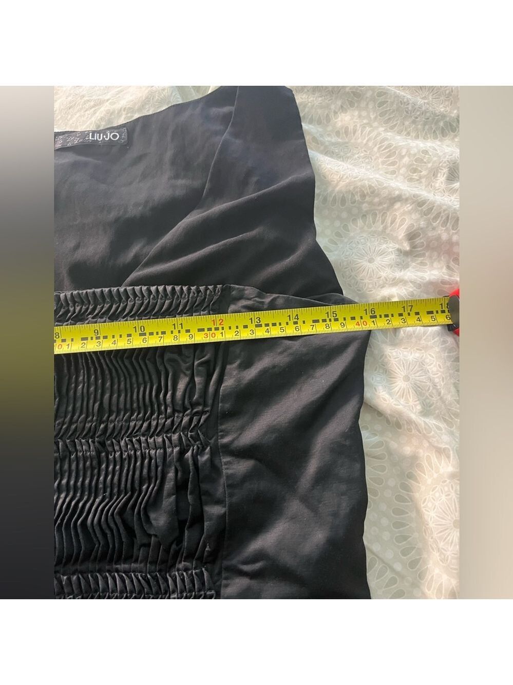 Liu Jo Black Satin Ruched Bodice Cocktail Dress IT 40 US 4 Perfect Condition - Picture 9 of 12